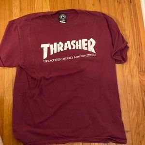 Large Thrasher T shirt maroon